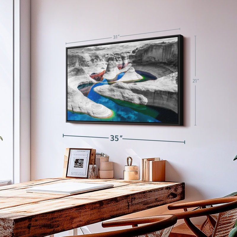 Impression sur toile Grand Canyon River Pop, H 31 po x l 21 po
