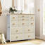REAHOME 11 Drawer Steel Frame Bedroom Storage Organizer Chest Dresser, Taupe