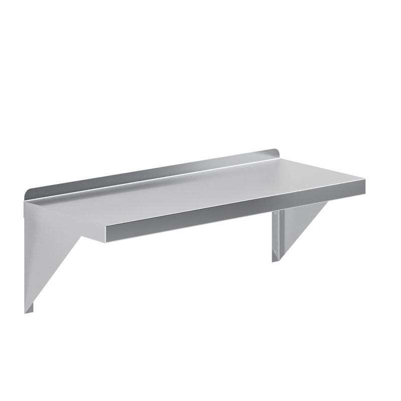 Tablette murale en acier inoxydable AmGood, H 16 po x l 30 po x P 12 po