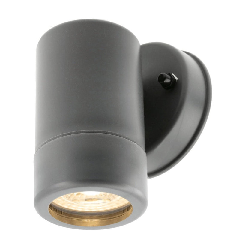 Bortman 12cm H Outdoor Wall Lantern, Dark Grey