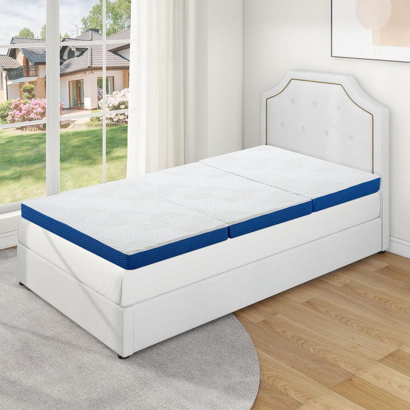 Tri-Fold Memory Foam Mattress, 4 Inch Full Folding Mattress With Washable Cover, Foldable Mattress Portable For RV Camping, Guest Mat, Easy Storage, 75"×54"×4"