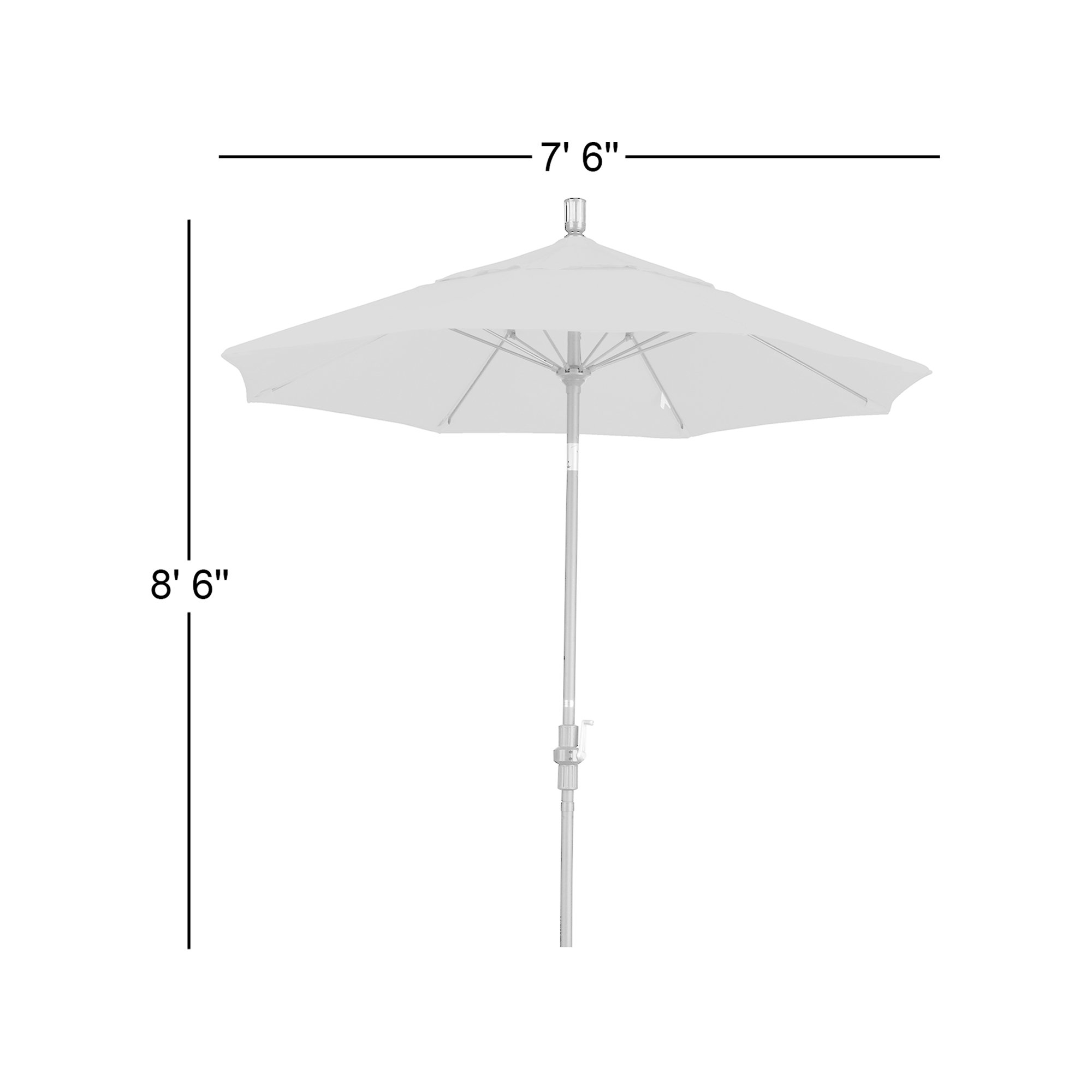 Brent 90'' Outdoor Umbrella, Mocha Performance Canvas