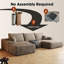 Canapé modulaire 107 po avec 1 repose-pieds Cloud, rembourrés-715005516-715005513-715005514