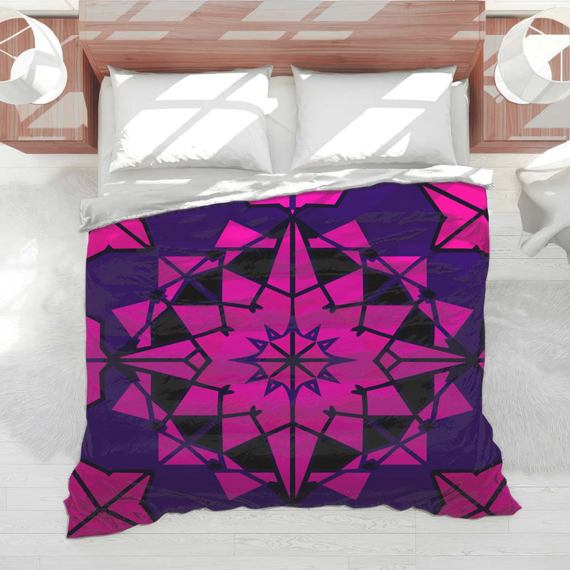 Pink Purple Kaleidoscope Comforter, Twin
