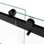 Porte de douche encadrée en aluminium de 56 à 60 po x H 74 po avec barre à serviettes-115203643