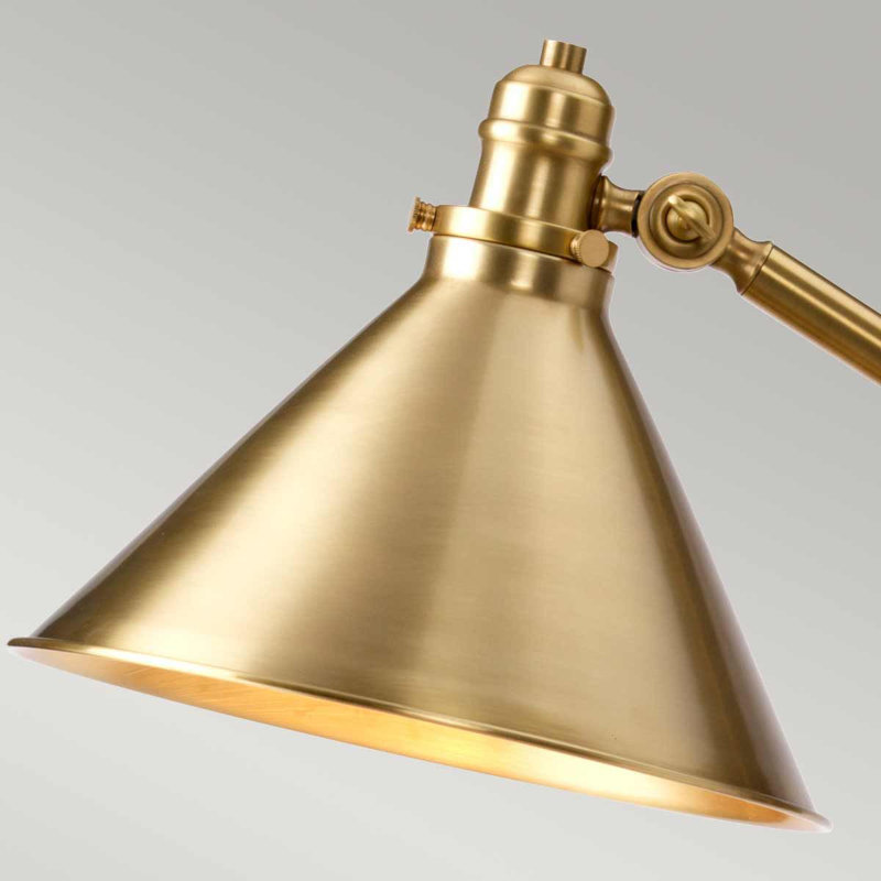 Evie 204cm Accent Floor Lamp, Aged Brass