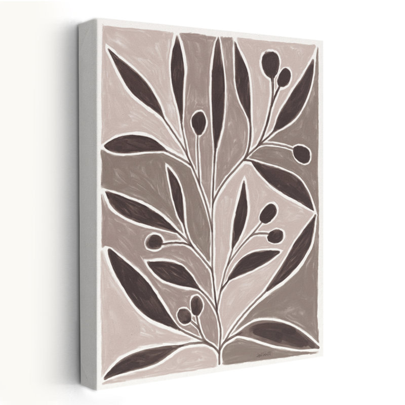 Feuille moderne gris neutre noir moderne, H 48 po x l 32 po
