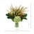 Fall-Themed Heather and Hydrangea Arrangement in Glass Vase