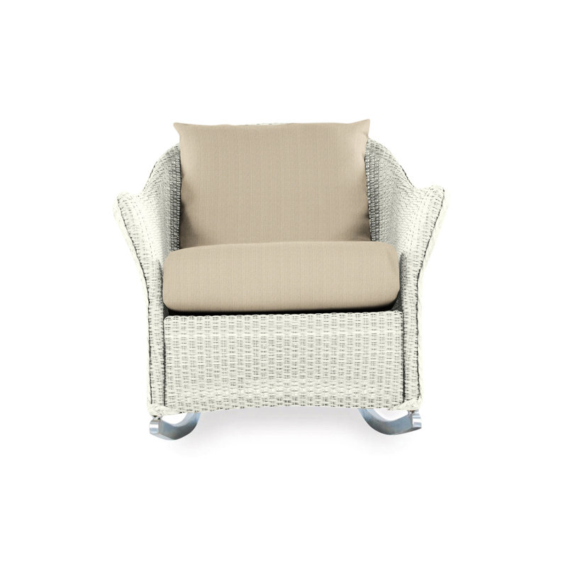 Weekend Retreat Outdoor Rocker Chair, Demo Oatmeal, Ivory