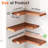 Fixwal Corner Floating Shelves For Wall Mounted Natural Solid Wood 16"X11.4" Farmhouse Home Decor Display Shelving Set Of 3 (Rustic Brown)-2004815692