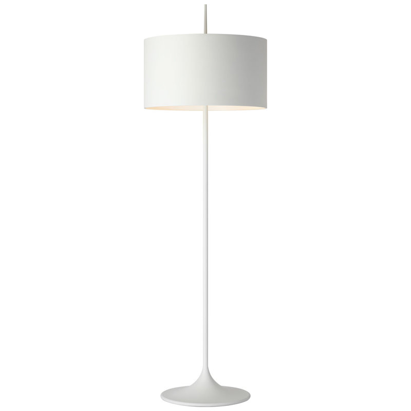 Barbara Barry Spinet 62" Floor Lamp with Shade, White, Matte White