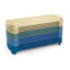 Lit de jour pour enfants, lit de bébé empilable pour enfants d'âge préscolaire et de classe Angeles SpaceLine, taille standard, ensemble de 4, bleu océan-9984289-10058081