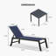 Ensemble de chaises longues inclinables 64,17 po Lanece-295515717
