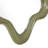 35.4" Irregular Wall Mirror with Glossy Olive Green Wavy Frame