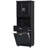 Tall Black Bathroom Cabinet With Tilt-Out Laundry Hamper And Upper Storage | Gift Idea-1013062883