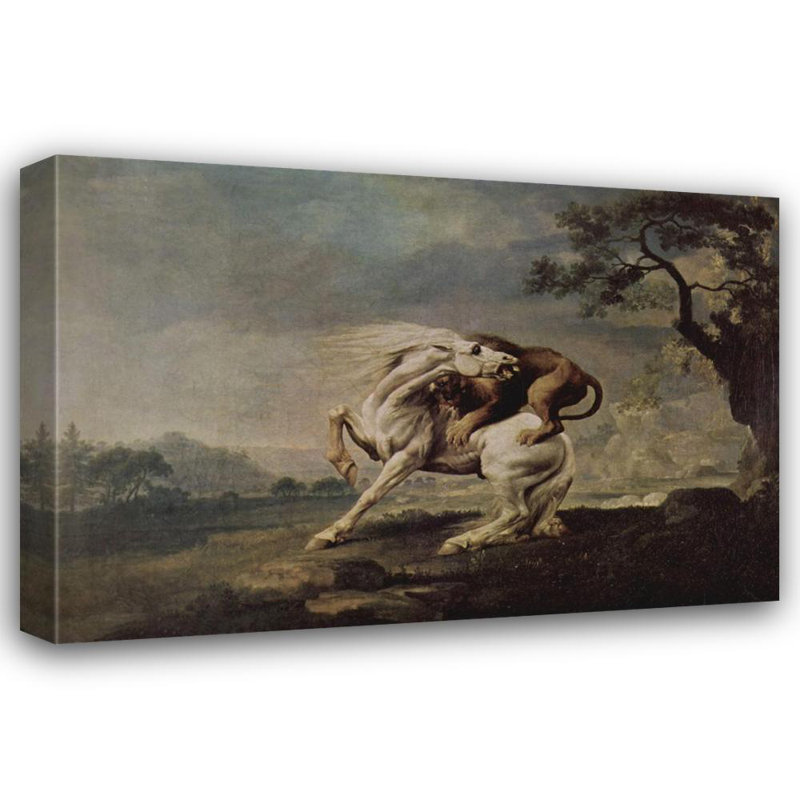 Lion Attacking a Lion, 27" H x 40" W