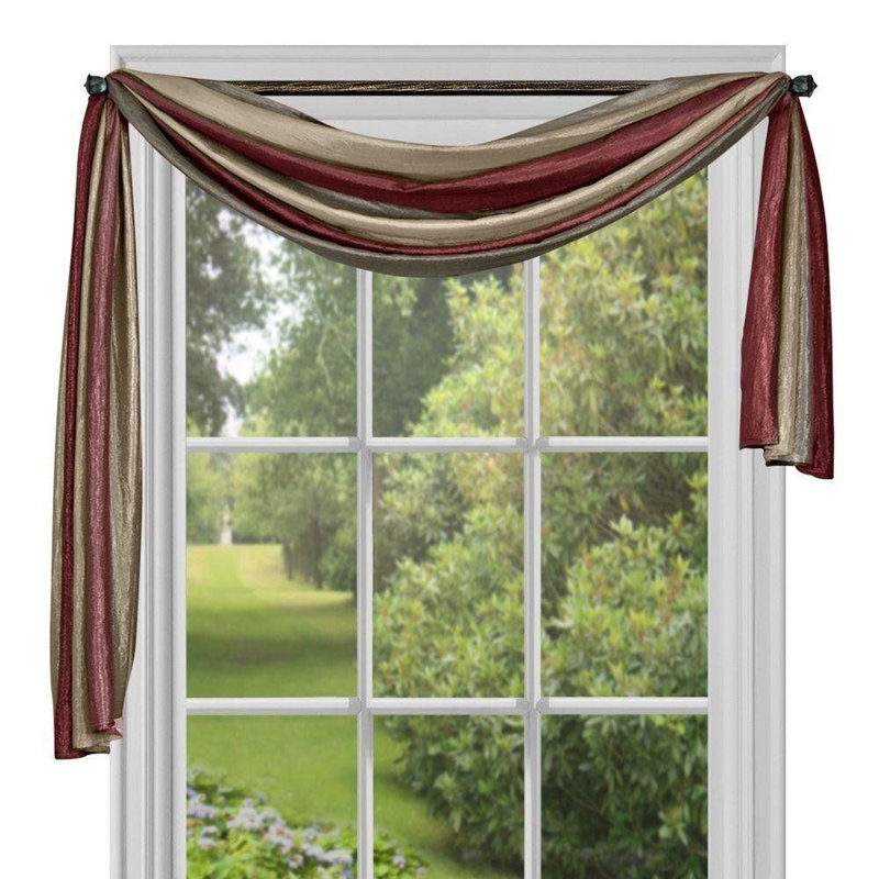 Velia Sheer Window Scarf, Burgundy