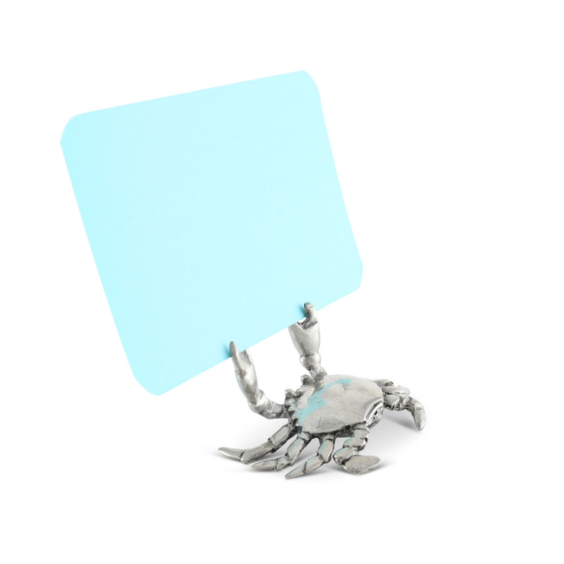 Sea and Shore Pewter Crab Place Card Holder