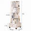 Bibliothèque rotative avec tiroir, présentoir à 360 degrés, organisateur de coin à 5 niveaux pour petits espaces, support de rangement en bois sur pied-540192338