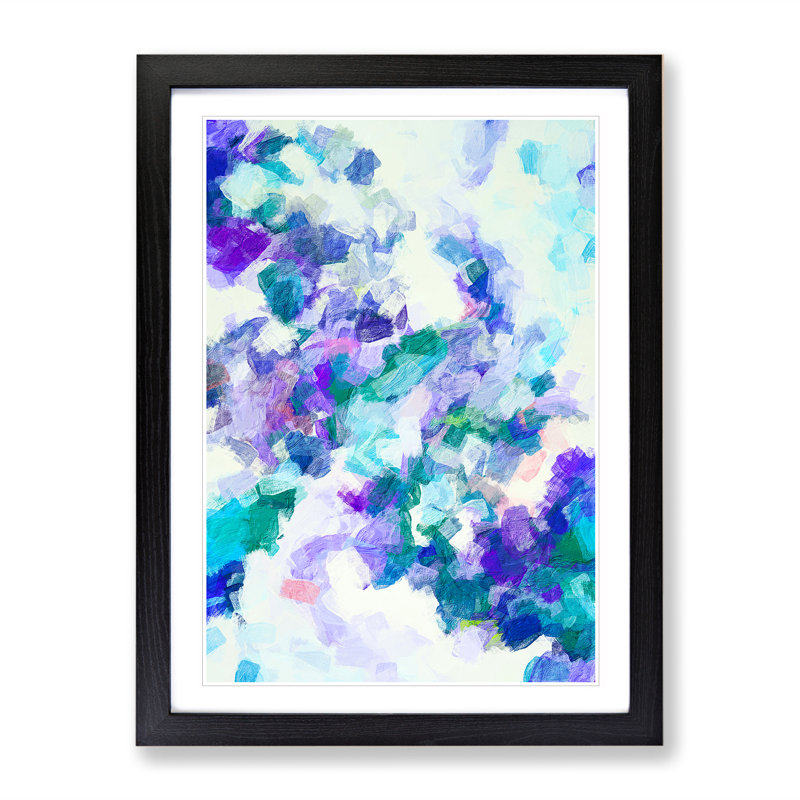 Splash Of Life Abstract - Single Picture Frame Painting, Black Framed, 64cm H x 46cm W x 2cm D