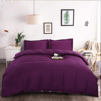 Ensemble de housse de couette réversible en microfibre de quatre articles