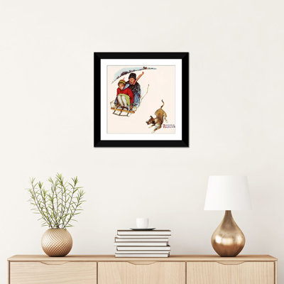 « descente audacieuse » par norman rockwell, reproduction d’art sur toile
