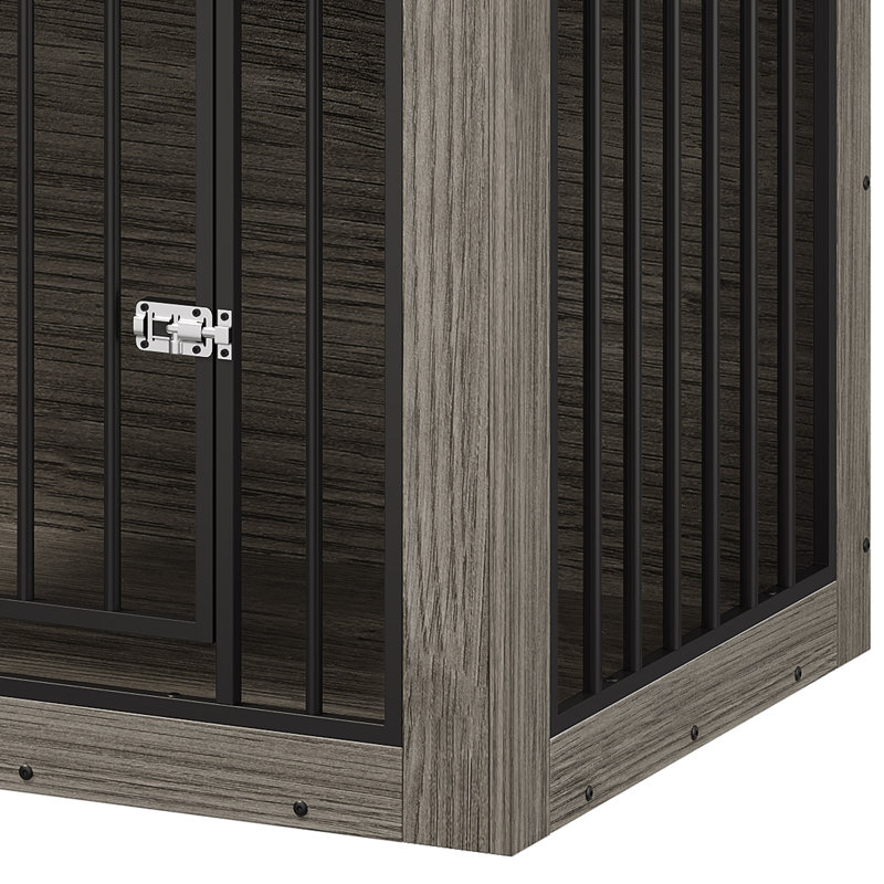 Caisse en bois pour chien, Gris, 25" H x 30.1" W x 21" D