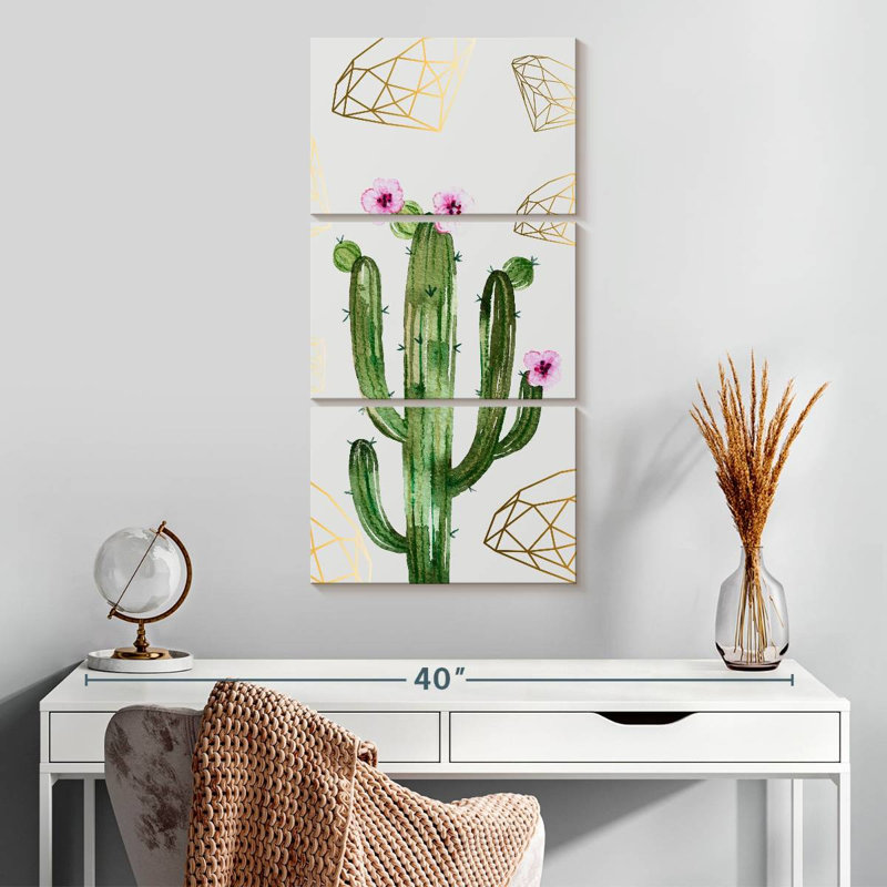 Cactus élégant, H 32 po x l 15 po