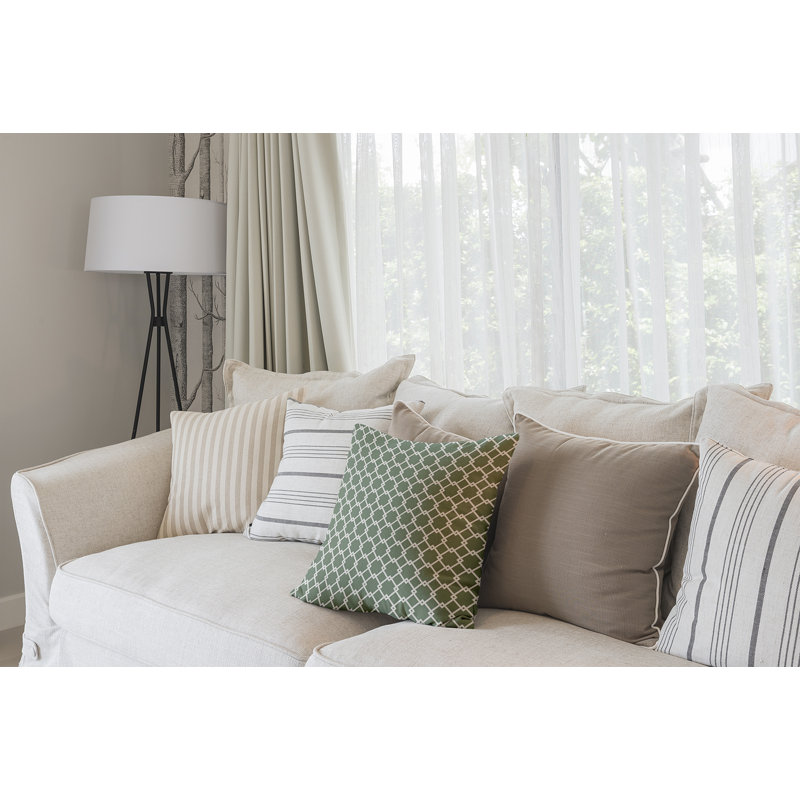 Subline Geometric Reversible Throw Pillow, Green, 16" H x 16" W
