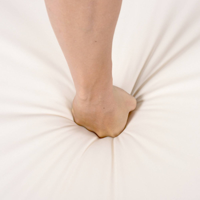 Coussin de chaise longue pliable imperméable 2 sections 2 po crème, Crème, crème
