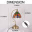 Lampe de table 17 po H Tiffany, base en résine et lampe en verre coloré avec motif libellule