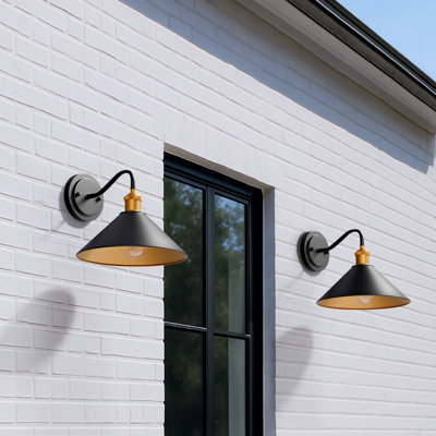 Vintage Swan Neck Outdoor Wall Light（set Of 2）