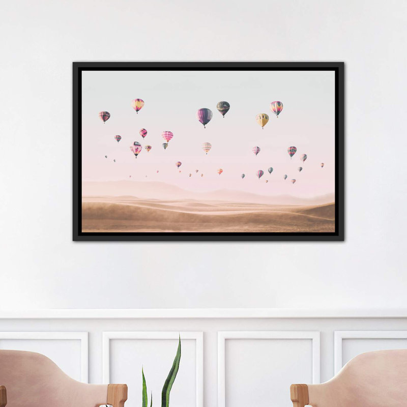 « air balloons », photographie, H 18 po x l 26 po x P 1,5 po, Toile avec cadre noir