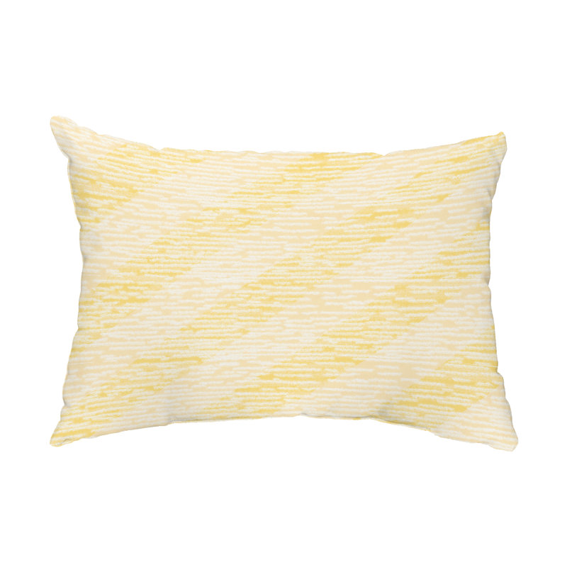  Housse et insert de coussin rectangulaire d'extérieur Marled Knit Stripe, Jaune