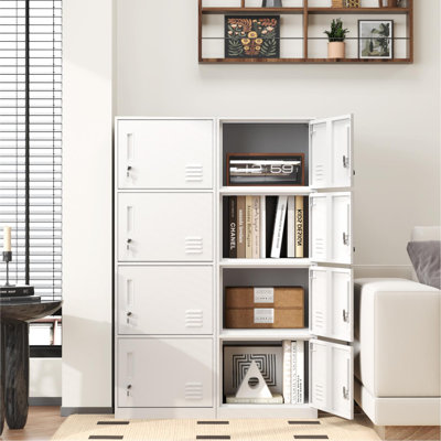 Armoire de rangement en métal 2 portes, Organzier debout pour chambre à coucher, salon, maison, hôtel, bureau, garage, cuisine