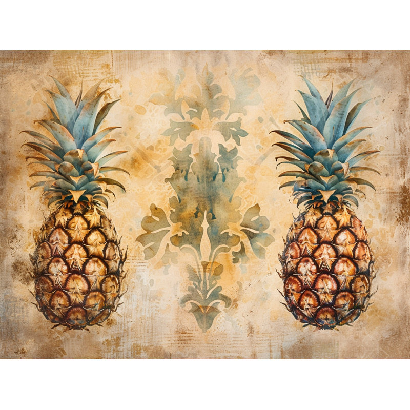 Pineapples Throw Pillow, Tropical  Pillows, 16"H x 16"W