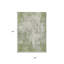 Tapis extérieur lavable abstrait vert et ivoire 3 pi x 5 pi
