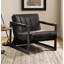 Chaise longue en cuir de vache pleine fleur de 26,55 po de largeur-1463999687