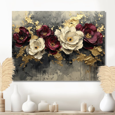 Burgundy Poppies Dreamscape At Night I - Poppies Framed Prints