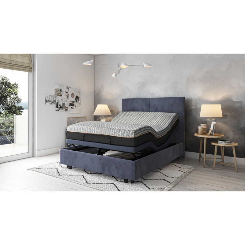 Full Adjustable Bed Bt3000 - Head And Foot Adjustable, Wireless Remote, 2 Ports, , 3 Preset Positions, Massage, Easy Assembly