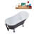 55" Streamline Clawfoot Soaking Acrylic Bathtub With Drain, Clawfeet, and Bamboo Tray-76099834-66367048