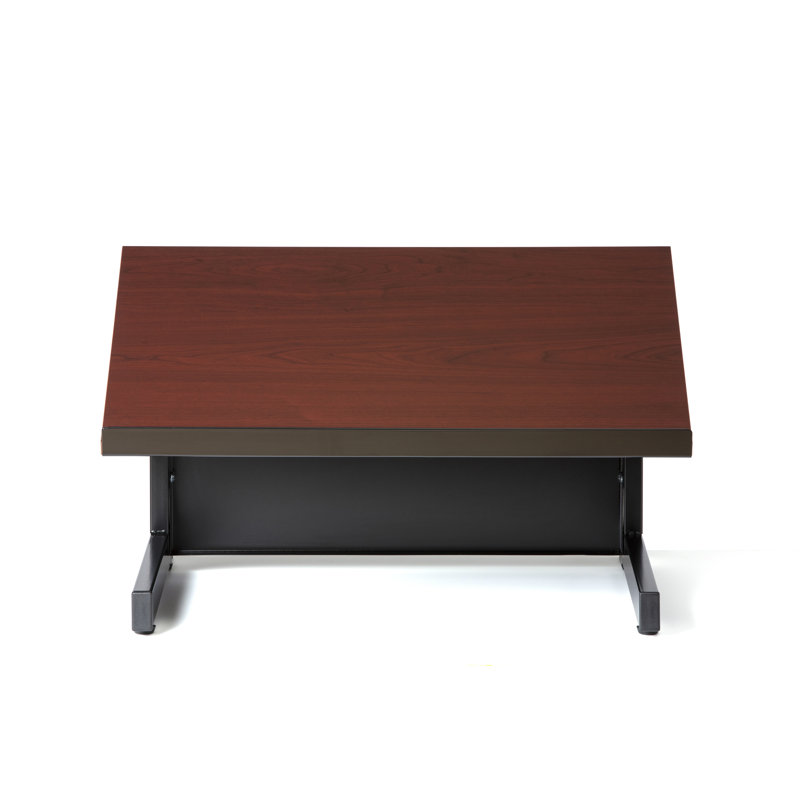 Lutrin de table audiovisuel direct, argent, Noir / Noyer
