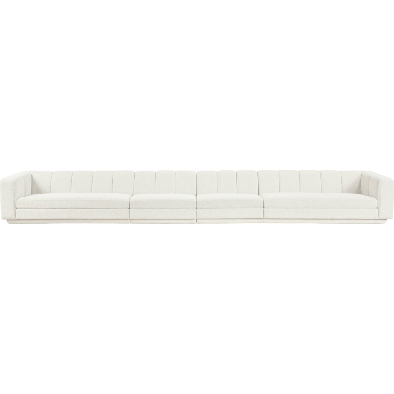 Tissu 4 pièces Modari Canapé modulaire, Tissu crème