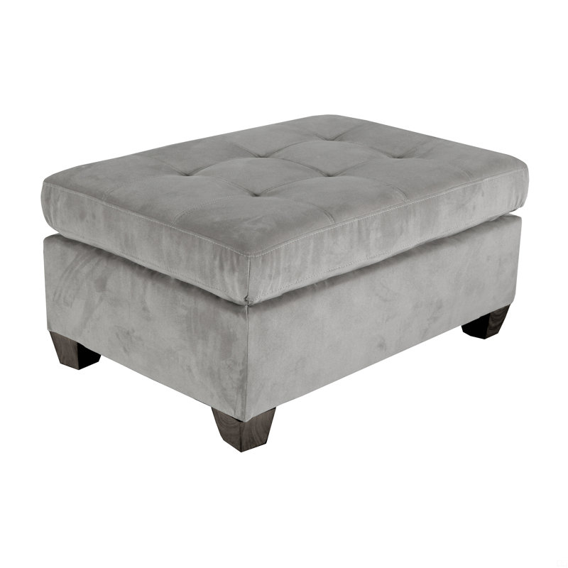 Meuble de salon moderne capitonné en microfibre taupe 1pc, Gris