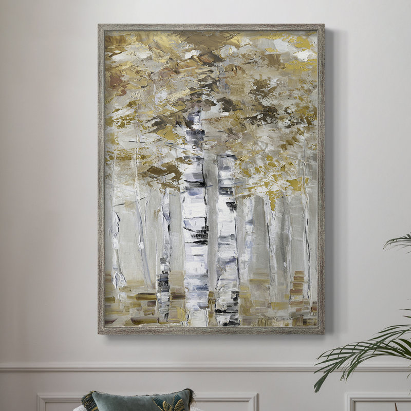 «Neutral Birch II», reproduction encadrée - bois massif, H 11 po x l 9 po