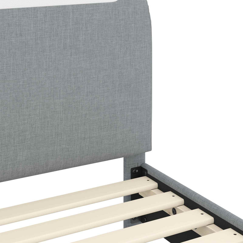Bed Frame, European Single (90 x 200 cm), Light Grey