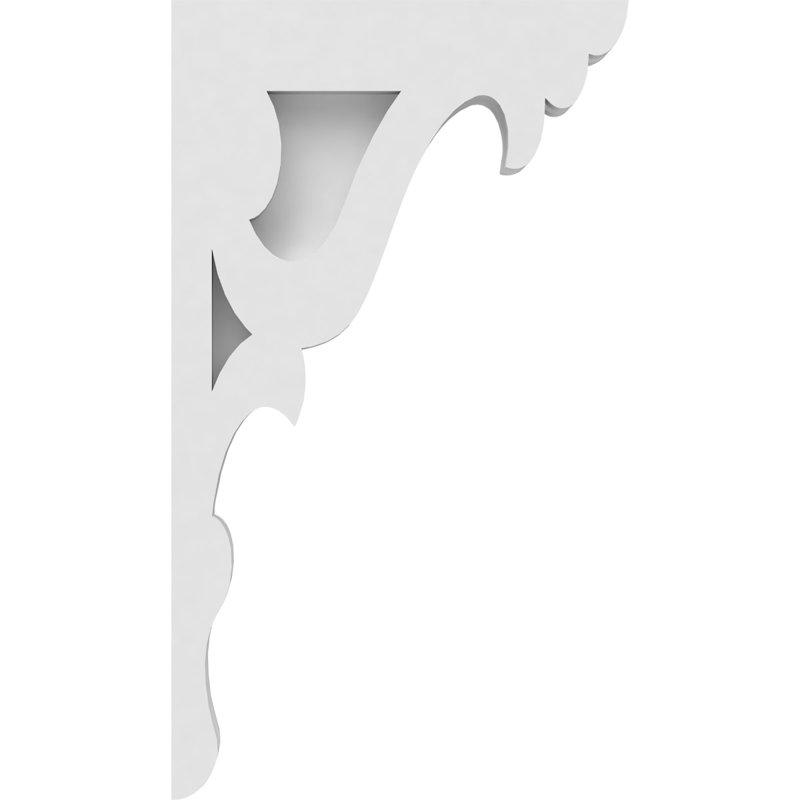 1 7/8"W X 8"D X 14"H Cornelia Architectural Grade PVC Corbel, 14" H x 8" W x 1.875" D