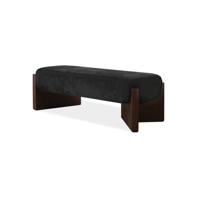 Black Upholstered Bench