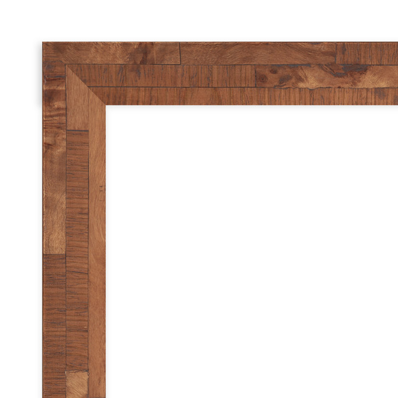 Miroir mural en bois Isais Leavens, Brun patiné, 29,5 po x 40,5 po