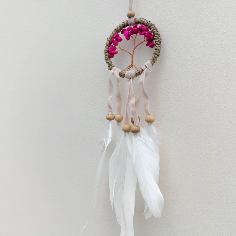 Hand Woven Jute Wall Hanging, Pink